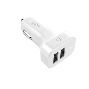 Carregador Veicular 2 Saídas USB-A – Branco