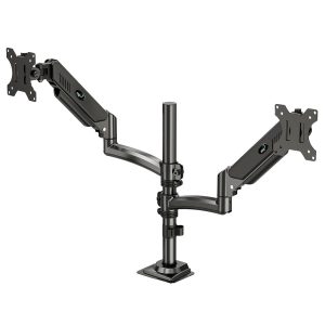 Suporte Multiarticulado com Pistão a Gás para 2 Monitores de 17″ a 35″